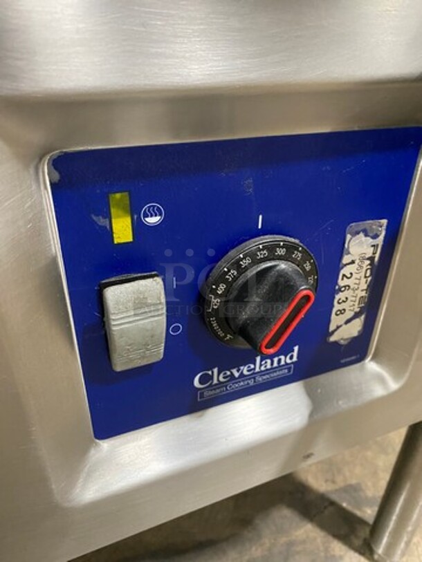 AMAZING! Cleveland 30 Gallon Tilt Skillet/Braising Pan! All Stainless Steel! On Legs! Working When Removed! - Image 8 of 9