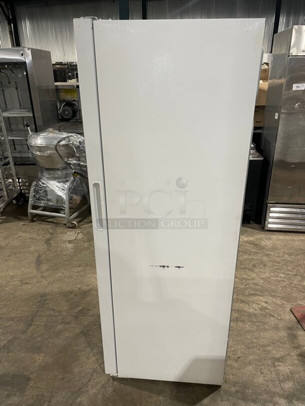 Amazing! White Frigidaire Single Door Reach In Freezer! With Racks!
115V 60HZ Model: FFUE2022AWE Serial: BB33115189 - Image 2 of 9