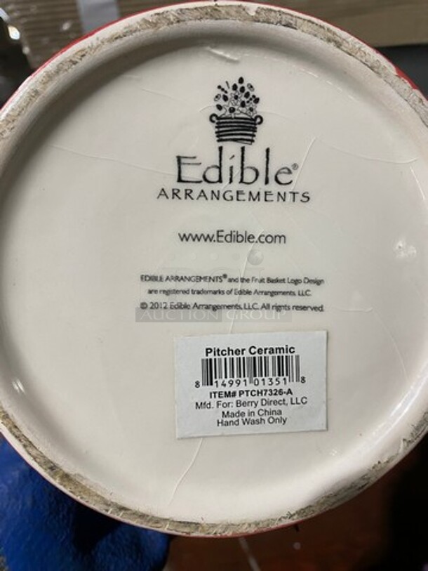 ALL ONE MONEY! Edible Arrangements Ceramic Decorative "Pitcher"! Perfect For Decor/ Arrangements! - Image 4 of 6