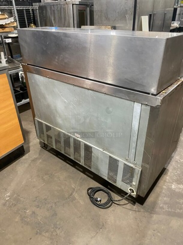 Beverage Air Commercial Refrigerated Sandwich Prep Table! With Commercial Cutting Board! With 2 Door Underneath Storage Space! All Stainless Steel! On Casters! Model: SP4818M SN: 6810332 115V 60HZ 1 Phase - Image 4 of 9