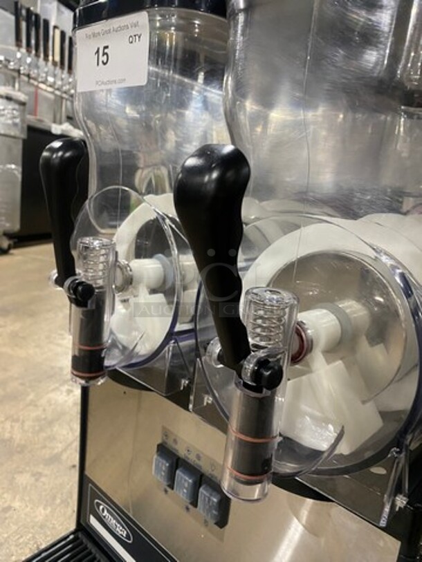 NICE! Omega Commercial Countertop 2 Flavor Slushie/ Frozen Beverage Dispenser! Model: OFS20 SN: 2FS17B100008 120V 60HZ 1 Phase - Image 7 of 10