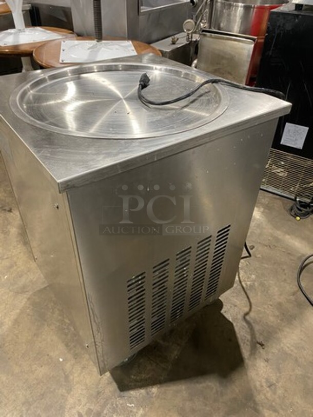 Commercial Fried Ice Cream Roll Machine! All Stainless Steel! On Casters! WORKING WHEN REMOVED! - Image 3 of 8