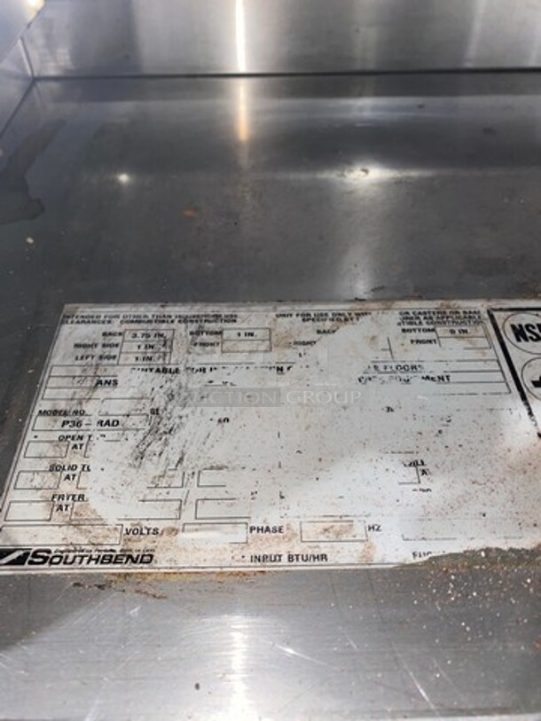 Southbend Commercial Countertop Gas Powered Salamander! All Stainless Steel! - Image 6 of 8