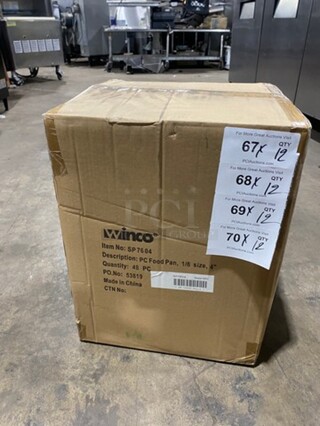 BRAND NEW IN A BOX! Winco 1/6 Food Pan! 4 Inch Deep! Model SP7604! 12 X Your Bid! 