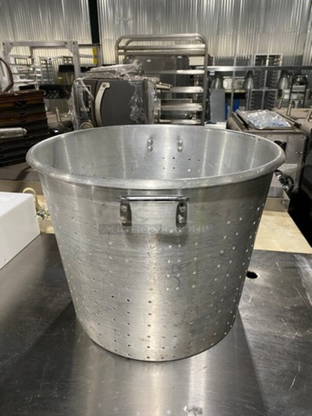 Metal Perforated Pot! With Handles! - Image 2 of 5