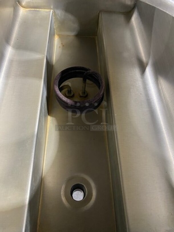 WIN Commercial Heated Food/ Soup Serving Steam Table Station! With Round Pan Adapter! With Storage Space Underneath! All Stainless Steel! On Casters! Model: WBHT100 SN: N0JA72125 208V 60HZ 1 Phase - Image 7 of 11