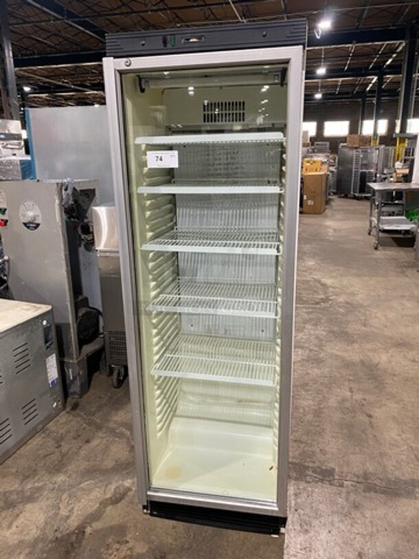 Summit Commercial Single Door Reach In Cooler Merchandiser! With View Through Door! Poly Racks! Model: SCR1275 SN: 9705 110V