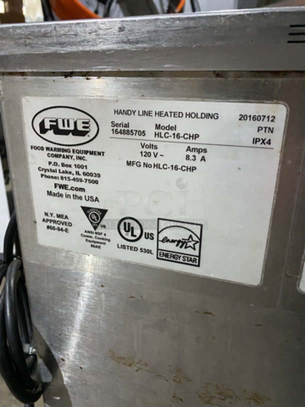 FWE Commercial 2 Door Food Warming/Holding Cabinet! All Stainless Steel! On Casters! Model: HLC16CHP SN: 164885705 120V 1 Phase - Image 5 of 9