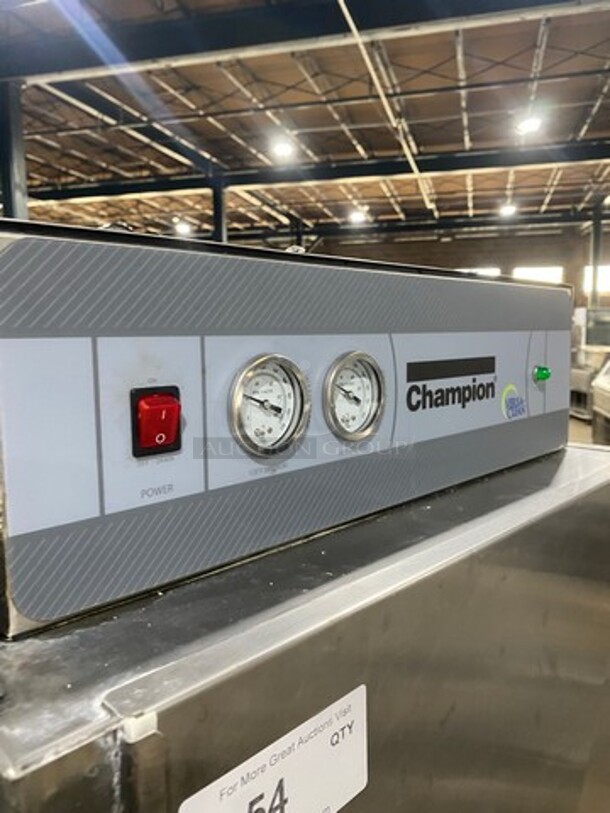 Champion Commercial Pass-Through Dishwasher Machine! All Stainless Steel! On Legs! Model: DH2000 SN: D161214130 208/240V 60HZ 3 Phase - Image 6 of 8