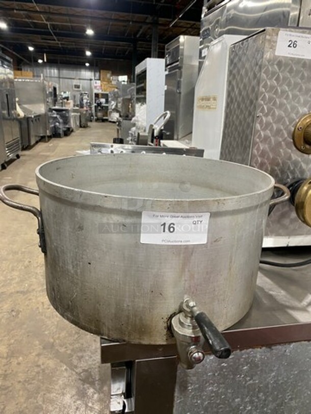 Metal Stock Pot With Spigot! With Side Handles!