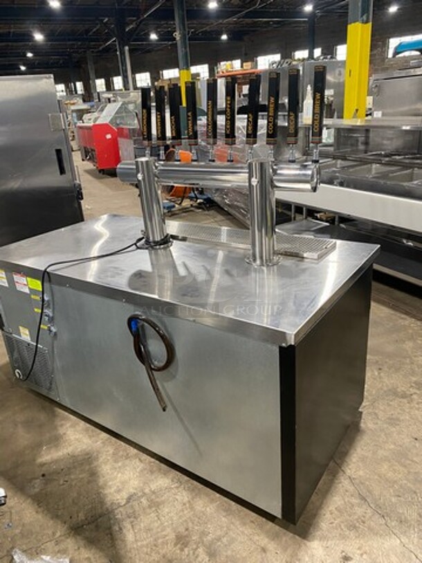 AMAZING! Beverage Air Commercial Refrigerated 10 Tap Cold Brew Coffee Kegerator! With 2 Door Storage Space Underneath! Model: WTR67AHCMMB SN: 13304505 115V 60HZ 1 Phase - Image 3 of 12