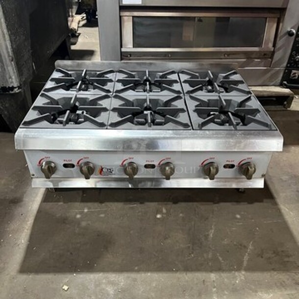 WOW! CPG Commercial Countertop Natural Gas Powered 6 Burner Range! All Stainless Steel! On Legs! - Image 1 of 6