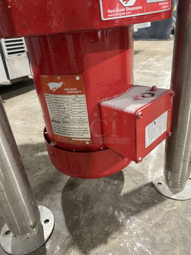 Red Goat Disposers Metal Commercial Dual Rotation Garbage Disposal! Model M6T17FC81K! 230V 3Phase! - Image 6 of 6