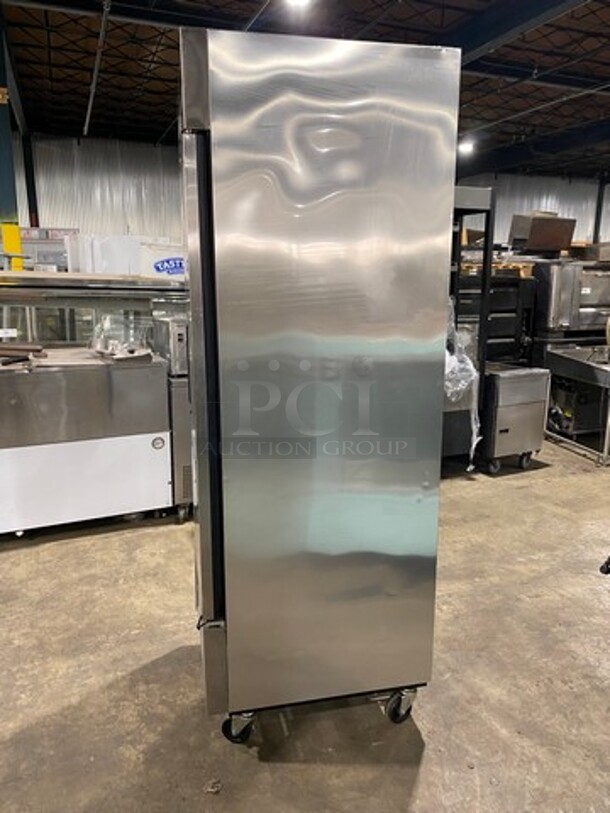 True Commercial Single Door Reach-In Freezer! With Poly Coated Racks! Solid Stainless Steel! On Casters! Model: T23F SN: 7754931 115V 60HZ 1 Phase - Image 2 of 9