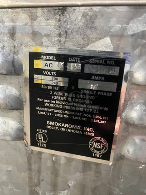 Smokaroma Commercial Electric Powered BBQ Cooker/ Smoker! All Stainless Steel! On Casters! Model: AC 208/240V - Image 5 of 9