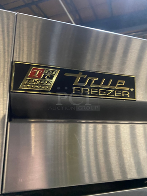 COOL! True Commercial 2 Door Reach In Freezer! With Poly Coated Racks! All Stainless Steel! On Casters! Model: T49F SN: 7701330 115V 60HZ 1 Phase - Image 9 of 10