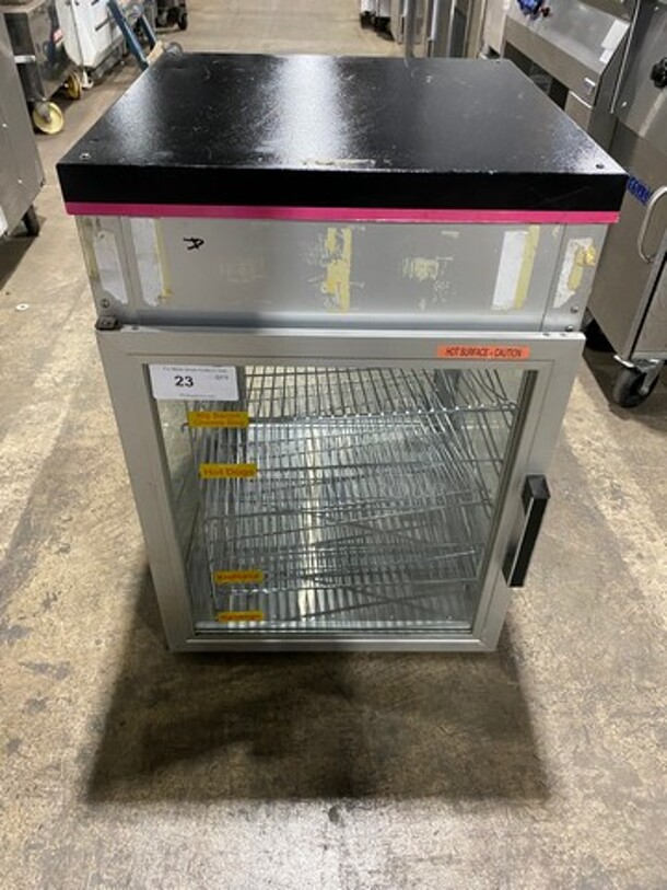 Hatco Commercial Countertop Heated Pizza Holding/Display Cabinet Merchandiser! With Pizza Holder Rack! With Front & Rear Access Doors! Glass All Around! Stainless Steel Body! Model: FST2X! 120V!