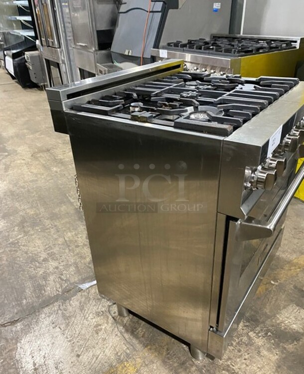 2020 Zline Commercial Gas Powered 4 Burner Stove! With Oven Underneath! Stainless Steel! On Legs! MODEL RG30 SN:V20071176060 - Image 2 of 10