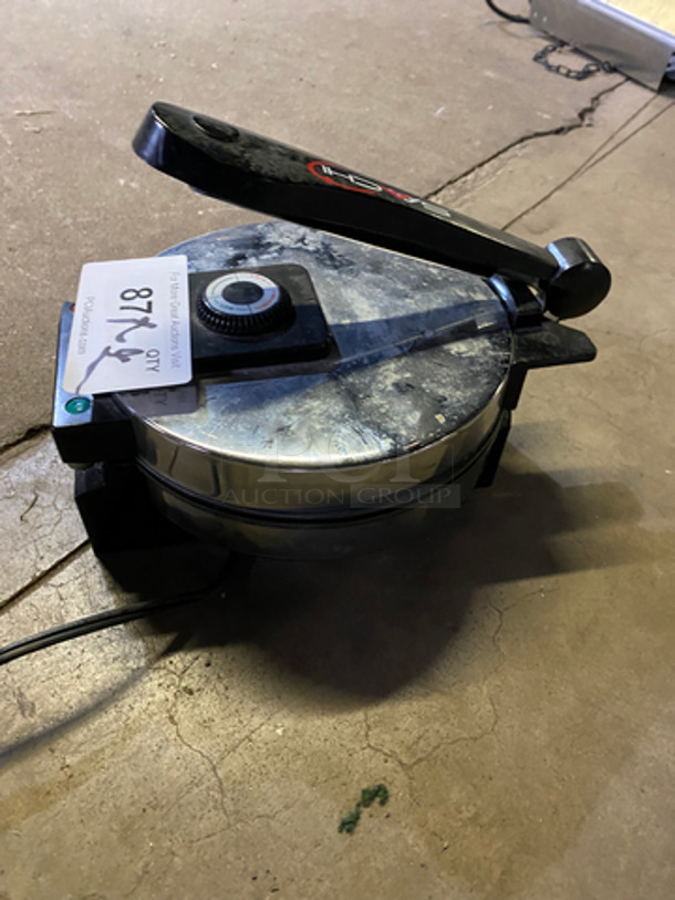 Countertop Electric Powered Tortilla Press Machine! All Stainless Steel! 2x Your Bid! 120V 60HZ - Image 2 of 6