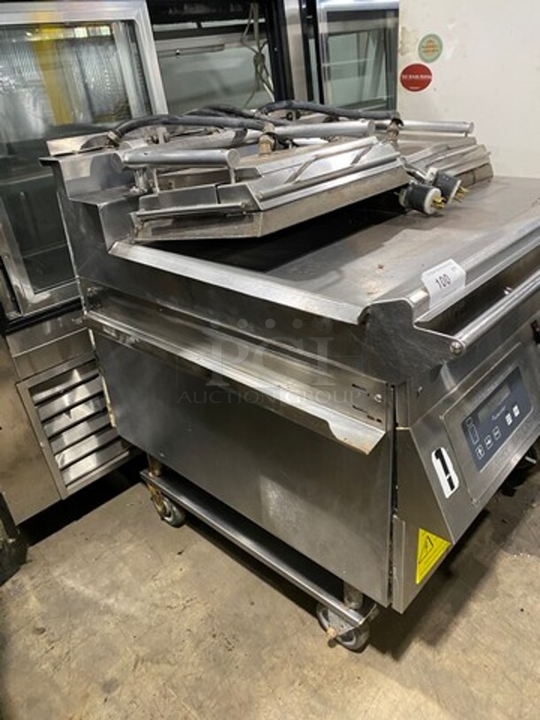 Garland Commercial Electric Powered Dual Sided Press Griddle! All Stainless Steel! On Casters! - Image 2 of 9