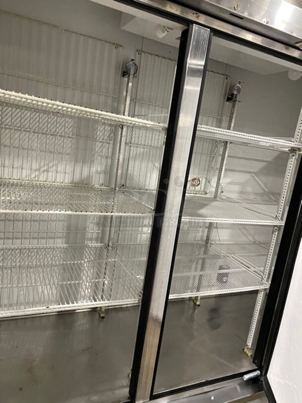 NICE! True Commercial 3 Door Reach In Freezer! With Poly Coated Racks! All Stainless Steel! On Casters! Model: T72F SN: 7633066 115V 1PH - Image 6 of 9