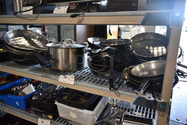 ALL ONE MONEY! Lot of Various Items Including Skillets and Sauce Pots - Image 1 of 5