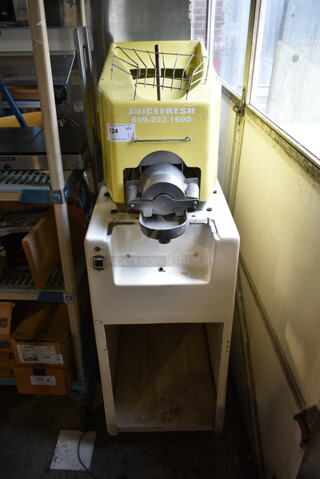 Juice Tree 105 G Metal Commercial Floor Style Citrus Juicer. 115 Volts, 1 Phase. Tested and Does Not Power On