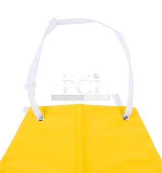 BRAND NEW! San Jamar 615NBA-Y Yellow 25 Mil Neo-Flex Dishwasher Apron - 43" x 29"