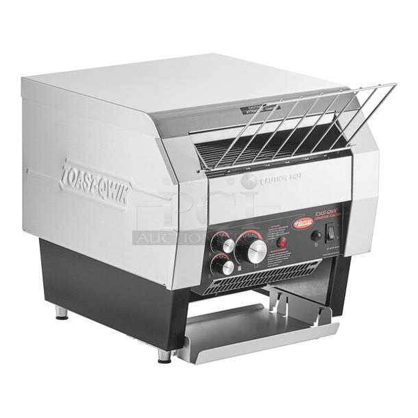 BRAND NEW SCRATCH AND DENT! Hatco TQ-400 Stainless Steel Commercial Countertop Toast Qwik Conveyor Toaster - 2" Opening. 120 Volts, 1 Phase. Tested and Working! - Image 1 of 5