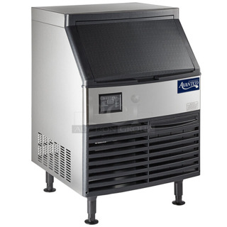 BRAND NEW SCRATCH AND DENT! Avantco 194UCH210A Stainless Steel Commercial Self Contained Undercounter Ice Machine. 115 Volts, 1 Phase. 