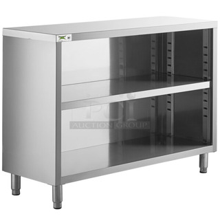 BRAND NEW SCRATCH AND DENT! Regency 600DC1848 18" x 48" 18 Gauge Type 304 Stainless Steel Dish Cabinet with Adjustable Midshelf