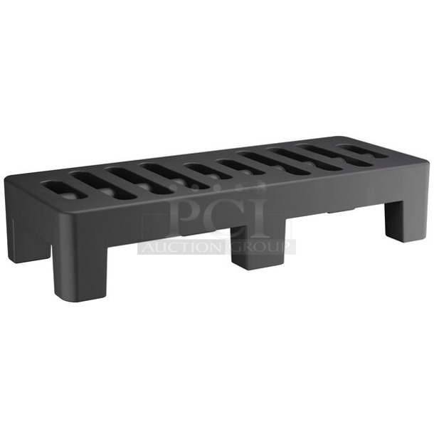BRAND NEW SCRATCH AND DENT! Regency DUN2460 60" x 24" x 12" Black Plastic Extra Heavy-Duty Dunnage Rack with Slotted Top - 3000 lb. Capacity - Image 1 of 5