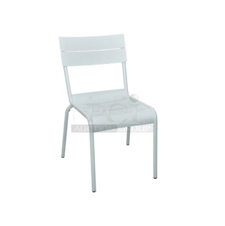 38 BRAND NEW! BFM Seating PH812CWH White Beachcomber Outdoor Dining Height Chair. 38 Times Your Bid!