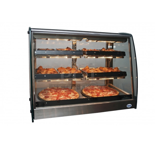 BRAND NEW! Vendo HFD000006 Stainless Steel Commercial Countertop Heated Display Case Merchandiser. 115 Volts, 1 Phase. Tested and Working! - Image 1 of 9