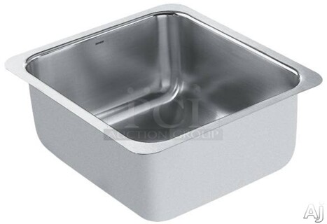BRAND NEW SCRATCH AND DENT! Moen G18443 16x18 Stainless Steel 18 Gauge Single Bowl Sink. Stock Picture Used For Gallery Picture.