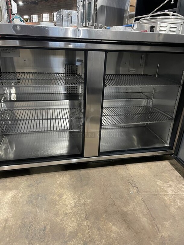 True Commercial 2 Door Refrigerated Lowboy/Worktop! All Stainless Steel! With Poly Coated Racks! 115V 1 Phase! Model: TUC-48-LP-HC SN: 9029640!
 - Image 5 of 8