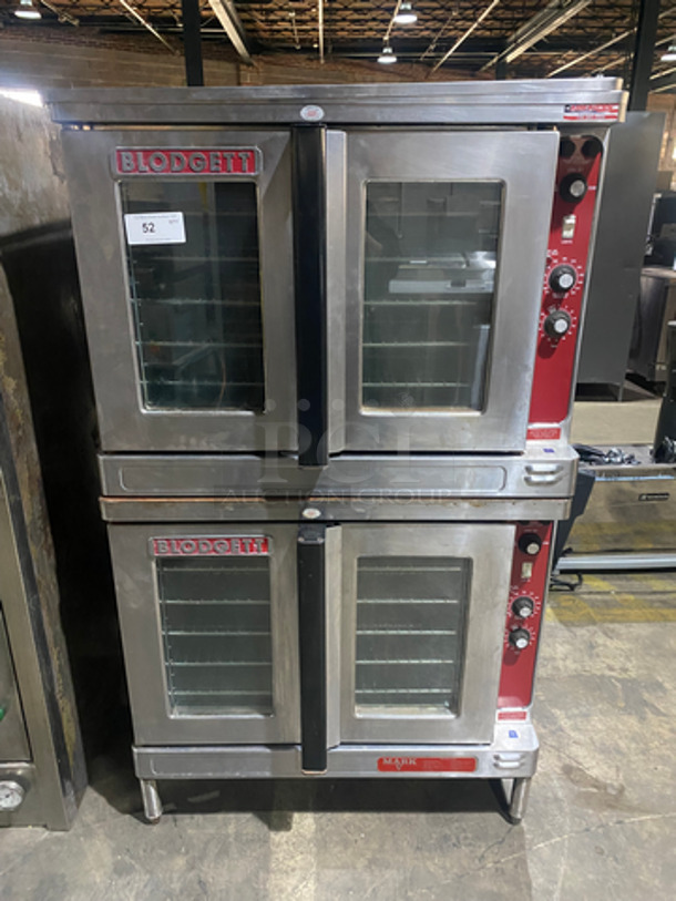 RARE FIND! Blodgett MARK V Commercial Double Deck Electric Powered Convection Oven! With View Through Doors! With Metal Oven Racks! Stainless Steel! On Legs! 2x Your Bid Makes One Unit! Model: Mark V 3 Phase