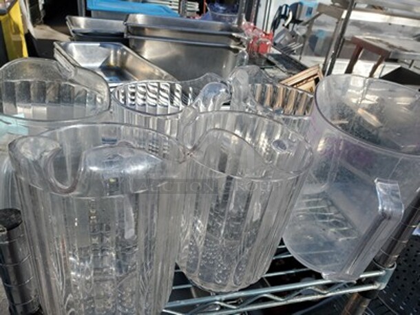 Clear Plastic Beverage Pitcher - Image 2 of 4