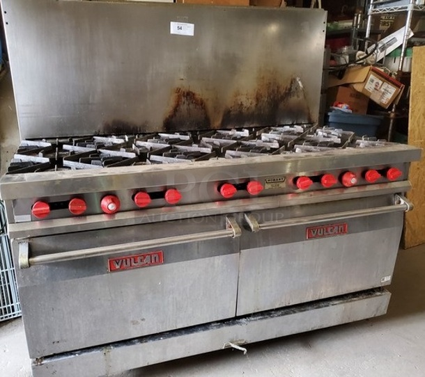 VULCAN 60L Natural Gas 10 Burner Stove W/ 2 Ovens 60X30X36 - Image 2 of 6