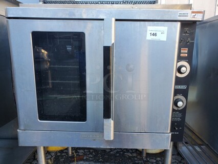 Hobart Natural Gas Full Size Single Deck Convection  38X36X55 (missing one Knob) on legs!!