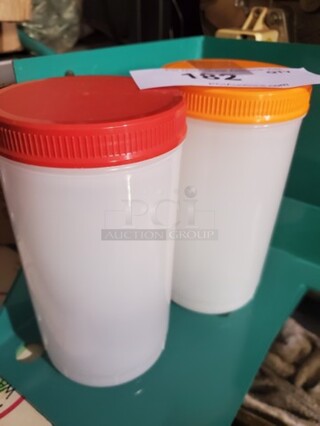 Backup Container with Assorted Color Caps