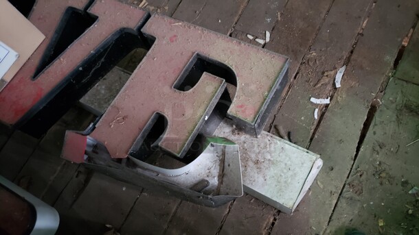 Lot of 2 Signs. 186". One of the signs has a damaged "E".  Pick up only!  Sold as is (Location 3) - Image 2 of 2