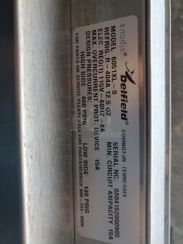 DELFIELD 6000XL Two Solid Door Refrigerator on Casters! 52X32X79
Tested and Working! - Image 5 of 7