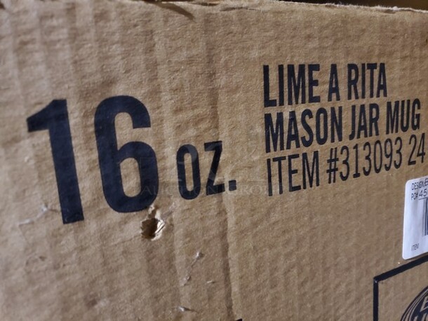 Lot of 24 16oz Lime A Rita Mason Jar Mug  Brand New open box! - Image 7 of 7
