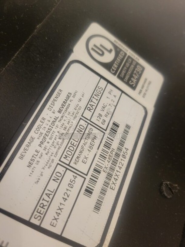 Nestle Beverage Cooler Dispenser model EX-48EPH - Image 4 of 4