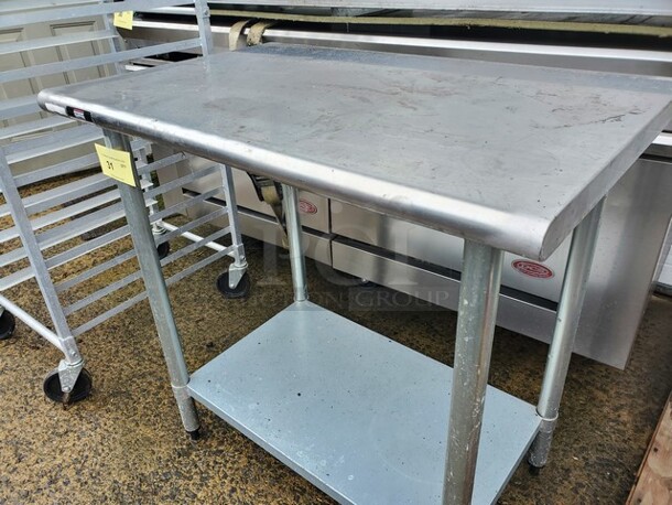 Stainless Steel Stand with Galvanized Undershelf 36X24X36 Like new! - Image 4 of 4