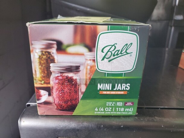 Ball 4oz mini jars/storage jars w/ one piece lids  - Image 1 of 2