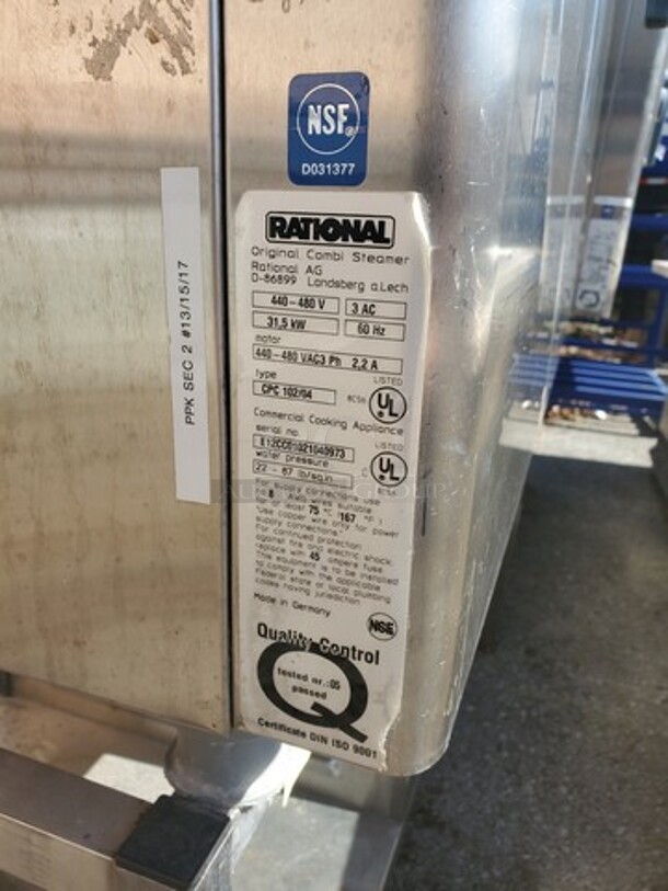 Rational Combi Steamer Electric CPC 102/04 440-480V Stand included! - Image 5 of 8