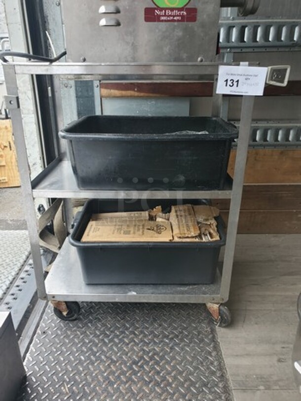 Stainless Steel Service Cart - 24 x 16 x 32" (Content not included) - Image 1 of 3
