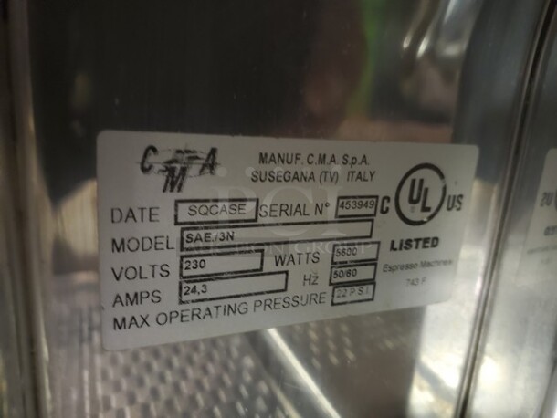 Astoria CMA SAE/3N Commercial Espresso Machine 230V - Image 2 of 4